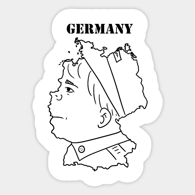 A funny map of Germany Sticker by percivalrussell